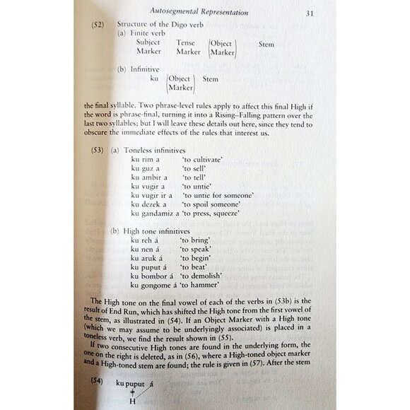 1990 Autosegmental & Metrical Phonology Goldsmith HC 1st Edition Linguistics E41 - Picture 5 of 6
